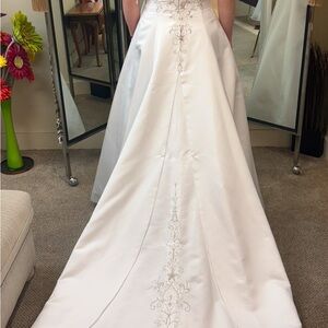 Elegant White Embroidered Gown